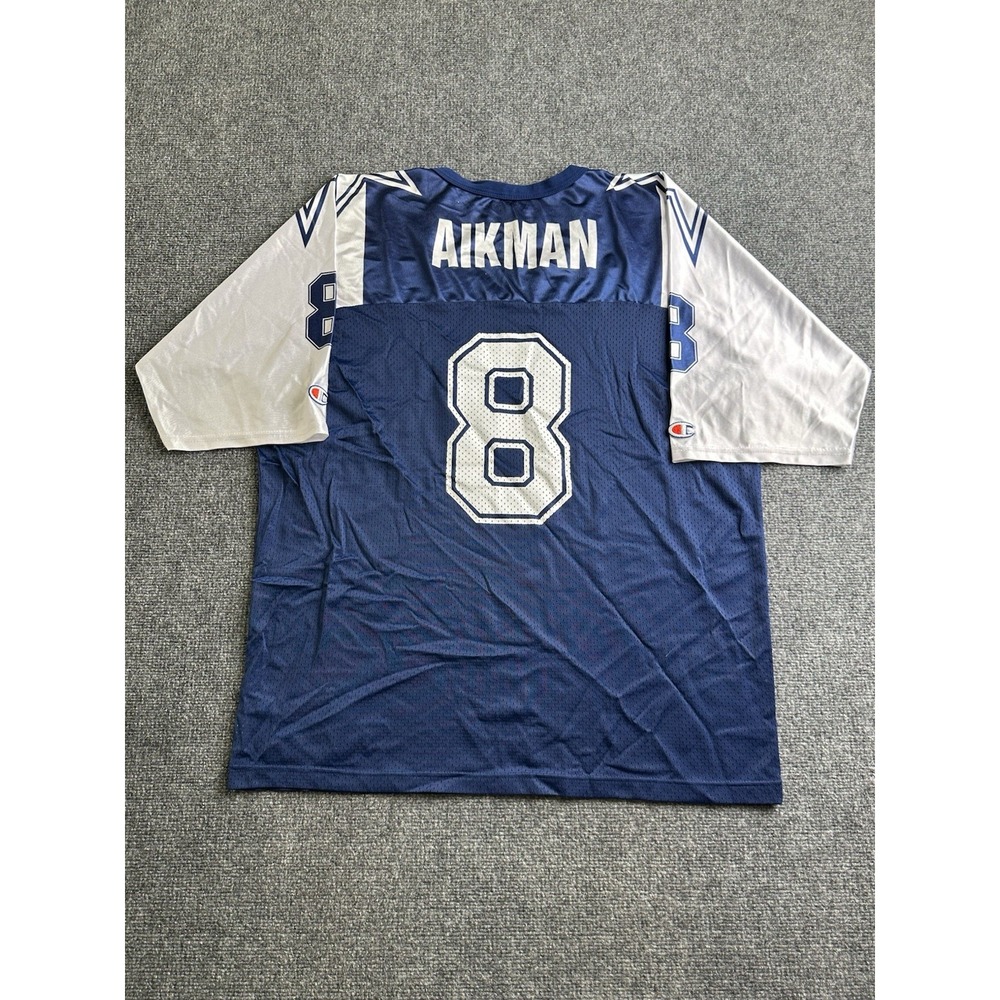 Vintage 90s Champion Troy Aikman #8 Dallas Cowboys Football Jersey Size 2XL (52)